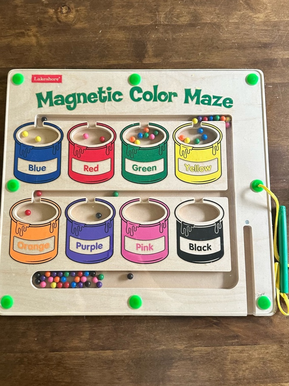Lakeshore Magnetic Color Maze Learning Game Color Matching Magnetic Mover Pen